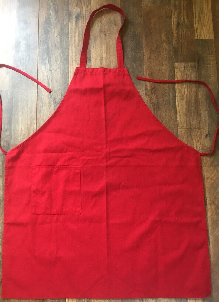 Waitress Waiter Cook Full Apron 1 Pocket Restaurant Style Uniform Apron